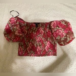Forever 21, floral & off the shoulder shirt